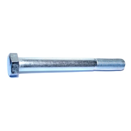 Midwest Fastener Grade 5, 1"-8 Hex Head Cap Screw, Zinc Plated Steel, 9 in L, 5 PK 51606